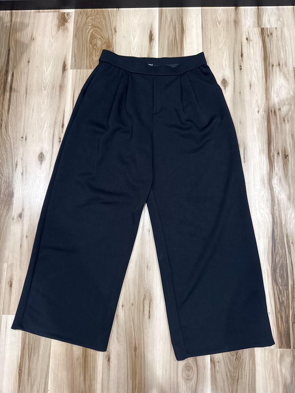 Halara Wide Leg Pleated Front Black Sweatpants Women's Size XL